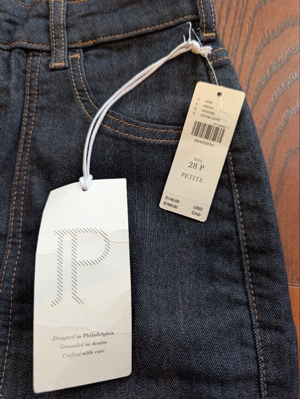 Pilcro Anthro New Women's Jeans Dark Indigo Flare Wide Leg Sz 28P Denim - Picture 6 of 12
